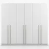 Drehtürenschrank Kleiderschrank Schrank 230 cm Weiß/Weiß Produktbild-Vorschau 3
