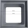 A gray square frame with dimensions indicated on it, against a white background. Produktbild-Vorschau