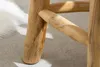 Massivholz Hocker BALI 45cm rund Teak Beistelltisch Produktbild-Vorschau 3
