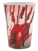 Blutige Trinkbecher aus Pappe - 8 Stück | Halloween Produktbild-Vorschau 1