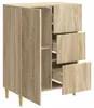 vidaXL Mueble aparador Sonoma, roble, 66 x 34,5 x 90 cm, Vista previa de la imagen del producto 3