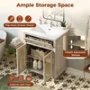 Mobile da bagno Merax con lavabo in Vetroceramica, mobile Anteprima dell’immagine prodotto 4