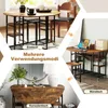 COSTWAY 3-delige eethoekset, inklapbare eettafel met 2 Productafbeelding-voorbeeld 8