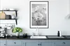 MuchoWow® Gerahmtes Poster Stilleben - Blumen - Schwarz und Produktbild-Vorschau 4