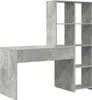 vidaXL Psací stůl betonově šedý 138,5 x 55 x 143 cm Náhled obrázku produktu 7