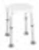 A white shower stool with four legs. Produktbild-Vorschau