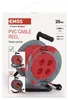 PVC Kabeltrommel mit fester Mitte – 4 Steckdosen 25m 1,5mm2 SCHUKO Produktbild-Vorschau