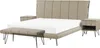 BELIANI Bett mit Bettbank und 2 Nachttischen Beige Produktbild-Vorschau 1
