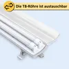 Peviasot LED Feuchtraumleuchte 2-flammig IP65 18W 120 cm T8 Produktbild-Vorschau 6