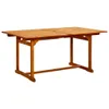 vidaXL Záhradný jedálenský stôl (160-240)x100x75 cm Masívne Náhľad obrázku produktu 3
