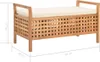 vidaXL Sitzbank mit Stauraum 93×49×49 cm Walnuss Massivholz Produktbild-Vorschau 8