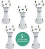 A set of five adjustable support feet for a shower tray, presented on a white background with a green circular overlay containing text. Produktbild-Vorschau