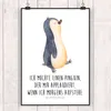 Mr. & Mrs. Panda Bild Pinguin marschieren DIN A2 - Weiß - Produktbild-Vorschau 2