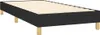 A bed frame with wooden legs on a white background. Produktbild-Vorschau