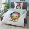 Biberna Bettwäsche Eule 44484-008 bunt 135x200 cm + 80x80 Produktbild-Vorschau 1