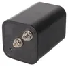 A black 6V block battery with two spring terminals on top. Voir les images du produit
