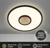 A circular LED ceiling light with an infinity mirror effect in the center, displayed against a light gray background. Produktbild-Vorschau