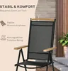Outsunny Sitzgruppe klappbar 7tlg. Balkonset 1 Tisch+6 Produktbild-Vorschau 6