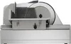 A silver and gray electric food slicer is shown from the side against a white background. Anteprima dell’immagine prodotto