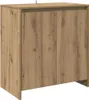 A wooden sideboard with two doors against a white background. Anteprima dell’immagine prodotto