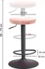 Velvet pink taboret bez oparcia  cm | Wohnling Podgląd zdjęcia produktu 3
