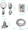 A diagram showing the dimensions of a shower head set. Produktbild-Vorschau