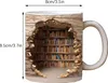 3D-Bücherregal-Tasse, Bibliotheks-Bücherregal-Tasse, Produktbild-Vorschau 3
