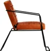 Fauteuil marron clair cuir véritable Voir les images du produit 2