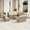 vidaXL 12-tlg. Garten-Sofagarnitur mit Kissen Beige Poly Produktbild-Vorschau 2