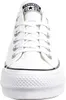 A front view of a white Converse Chuck Taylor All Star Lift Ox sneaker. Voir les images du produit
