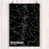 Mr. & Mrs. Panda Bild Weiden DIN A1 - Geschenk, Wandbild, Produktbild-Vorschau 2