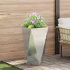 vidaXL Stříbrný květináč 40 x 40 x 75 cm Pozinkovaná ocel Náhled obrázku produktu 2