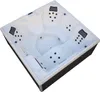 A top-down, slightly angled view of a white and black outdoor whirlpool spa. Anteprima dell’immagine prodotto