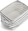 ZELLER Canvas Aufbewahrungsbox grau gestreift 28x21x16cm Produktbild-Vorschau 3