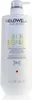 A white pump bottle of Goldwell Dualsenses Rich Repair Restoring Conditioner against a white background. Produktbild-Vorschau
