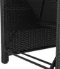 vidaXL Lehátko s krémovo bielym vankúšom Poly Rattan Black Náhľad obrázku produktu 7
