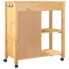 vidaXL Küchenwagen MONZA 84x40x88,5 cm Massivholz Kiefer Produktbild-Vorschau 7