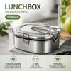 Lunchbox Camping Brotdose Brotzeit-Dose Edelstahl Box Produktbild-Vorschau 2