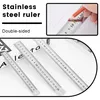 3 Stück Edelstahl Lineale 15/20/30cm Metall Lineale mit Produktbild-Vorschau 4