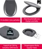 aquaSu® Basic, WC-Sitz in Grau, Duroplast Toilettendeckel Produktbild-Vorschau 2