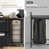 Comparison of two laundry basket designs, highlighting the difference in support structure. Produktbild-Vorschau