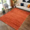 Teppich Wohnzimmer Hochflor Einfarbiges Design Langflor Produktbild-Vorschau 1
