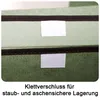 Close-up of two fabric storage boxes, showing the hook and loop fasteners. Produktbild-Vorschau