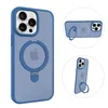 A collage of images showing an iPhone case with a magnetic ring holder. Produktbild-Vorschau