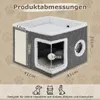 Vigevee kattenbedden, kattenhol, opvouwbaar met krabplank Productafbeelding-voorbeeld 2