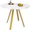 okwish Tavolo da cucina rotondo Tavolo da pranzo in MDF per Anteprima dell’immagine prodotto 11
