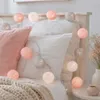 LED Lichterkette Baumwolle Ball Dekolichter Girlande 10 Produktbild-Vorschau 7