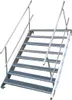 Stahltreppe 8 Stufen-Breite 100cm Variable-Höhe 120-160cm Produktbild-Vorschau 1