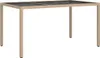 Tavolo da giardino 150 x 75 x 90 cm in vetro e polyrattan Anteprima dell’immagine prodotto 1