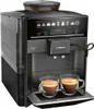 A Siemens coffee machine with two cups of espresso in the foreground. Produktbild-Vorschau